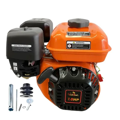 Bharat Saarthi 196CC 7Hp 4 Stroke Single Cylinder Air Cooled Recoil Start Petrol Engine With Accessories, 3.5L Fuel Tank 