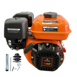 Bharat Saarthi 196CC 7Hp 4 Stroke Single Cylinder Air Cooled Recoil Start Petrol Engine With Accessories, 3.5L Fuel Tank 