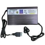 Bheemtek 51.2V 20A Fast Charger for 16S LFP Lithium Battery with 50Amp Anderson Connector, Smart Charger for E-Rickshaw