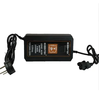 Bheemtek 72V 4Amp Fast Charger for 72V Sealed Lead Acid Batteries with T-Connector (3-Pin) – 1 Year Warranty