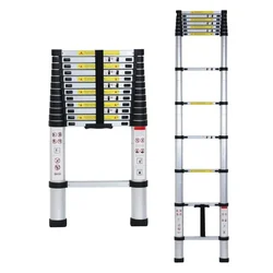 Bigapple 14-Steps (13.5 Feet/4.1 Meter) 150Kg Capacity Aluminium Telescopic Ladder (BA-C410)