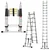Bigapple 16-Steps (2.5+2.5 Meter/16.5 Feet) , 150Kg Capacity Aluminium Double Telescopic Ladder (BA-A250)