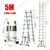 Bigapple 16-Steps (2.5+2.5 Meter/16.5 Feet) , 150Kg Capacity Aluminium Double Telescopic Ladder (BA-A250)