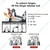 Bigapple 16-Steps (2.5+2.5 Meter/16.5 Feet) , 150Kg Capacity Aluminium Double Telescopic Ladder (BA-A250)