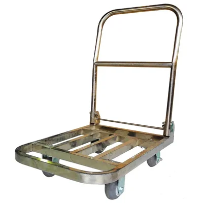 Bigapple 300 KG Capacity Heavy Duty Grid Platform Trolley-100 x 60 Cm (WH1-300-SS-SQT)