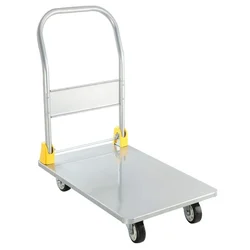 Bigapple 300kg Capacity SS Foldable Platform Trolley for Home, Office & Warehouse (WH1-300-SS)