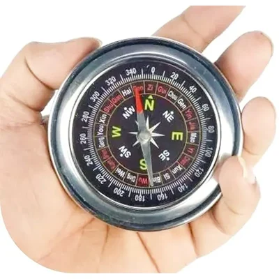 SBT Instruments Big Stainless Steel Directional Military Magnetic Compass (3 inch) for Feng Shui/Travel