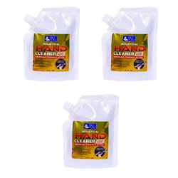 3 Pack of BIG Pure (250gm x 3pcs) Industrial Hand Cleaner Liquid Paste Pouch to Clean Grease, Dirty Oils, Lubricants