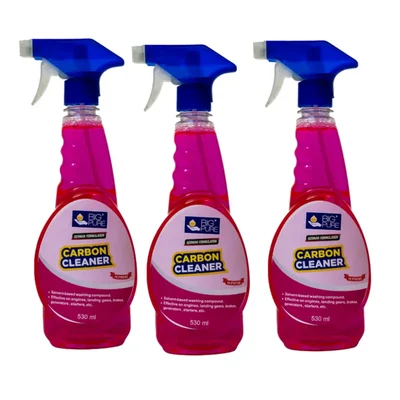 3 Pack of BIG Pure (530ml x 3pcs) Industrial Carbon Cleaner Suitable for Engines, Brakes, Generators, Starters