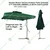 Premium Quality 8 Feet Height Green Colour Square Out Door Cantilever pole Umbrella