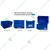 Avsar 200 x 125 x 100 mm FPO Blue Storage Bin with Verticle & Horizontal Partition, HDPE Material (Bin-15) - Pack of 9