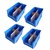 Avsar 350 x 200 x 200 mm FPO Blue Storage Bins With Vertical & Horizontal Partition, HDPE Material (Bin-45) (Pack Of 4)