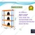 SUWAS TROLLEY STORE 80-100 Kg Load Capacity 4 Shelf Mild Steel Powder Coated Storage Rack SU-SR-002- (1 Year Warranty)