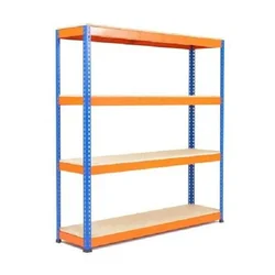 SUWAS TROLLEY STORE 80-100 Kg Load Capacity 4 Shelf Mild Steel Powder Coated Storage Rack SU-SR-005 - (1 Year Warranty