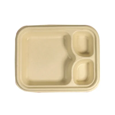 3 CP Chuk 100% Biodegradable & Compostable Snack Tray Oil-Resistant & Microwave Safe Disposable Tableware for Parties(Pack-500 Pcs)