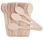 500 Pcs, 140MM Biodegradable Wooden Spoon for Indoor and Outdoor Usage