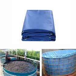 ZN GLOBAL 650 GSM Round Tarpaulin for Biofloc Fish Tank, Capacity 30000L