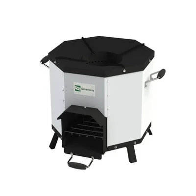 Greenway Yula Commercial Biomass Wood Stove Steel and Aluminum Body with Bakelite Handles
