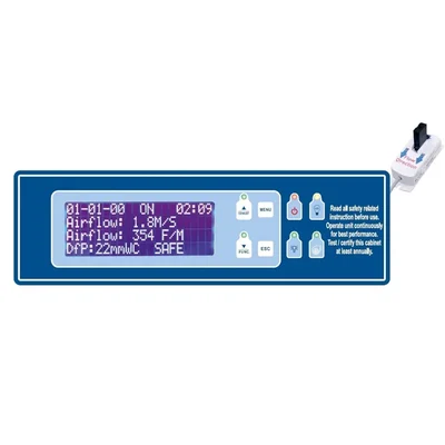 LuxMed Biosafety Controller Air Velocity Differential Pressure Password Programmable Dual Sensor Duo