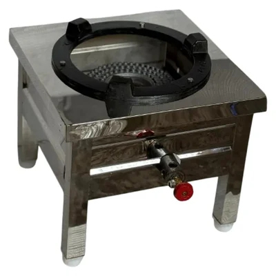 14x14x12  Stainless Steel Biriyani Gas Bhatti with Single Korean Ring Burner