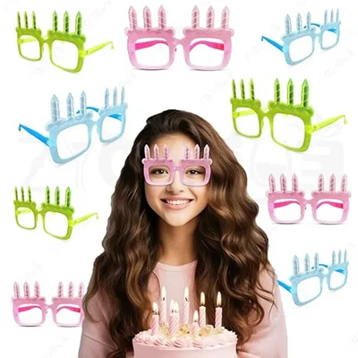 Cake & Candle Novelty Eyewear Glasses Frame 12 pcs (Pack of 3)