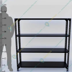 Alija 48 x 35 x 12 Inch 4 Shelves Multipurpose Storage Rack (22 Gauge Shelves & 16 Gauge Angle) 
