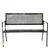Ecofynd Black 2 Seater Garden Bench 1.8ft(D) X 3.2ft(W) X 3.1ft(H) Waterproof Seating Bench for Indoor & Outdoor