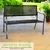 Ecofynd Black 2 Seater Garden Bench 1.8ft(D) X 3.2ft(W) X 3.1ft(H) Waterproof Seating Bench for Indoor & Outdoor