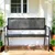 Ecofynd Black 2 Seater Garden Bench 1.8ft(D) X 3.2ft(W) X 3.1ft(H) Waterproof Seating Bench for Indoor & Outdoor