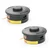 Heavy Duty 25-2, Black 2 Strings Tap & Go Trimmer Head for Petrol Brush Cutter(Quantity-2 Pieces)