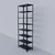 Alija 84 x 29 x 15 Inch 8 Shelves Multipurpose Storage Rack With Accessories ( Colour- Black)(Gauge-24 Gauge)