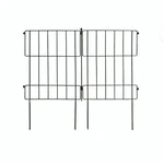 Ecofynd GF006-BLK-105 43 m Fence Picket (Black) Durable Black Metal Garden Fence for Outdoor Use.