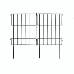 Ecofynd GF006-BLK-105 43 m Fence Picket  (Black) Durable Black Metal Garden Fence for Outdoor Use.