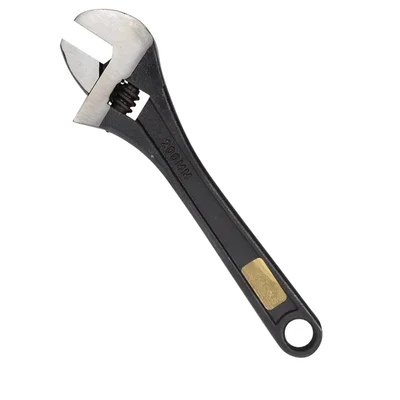 Globus 8 inches (200 mm) Black Finish Steel Black Adjustable Steel Wrench (366)