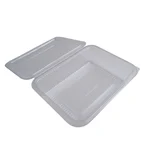 400 Pcs, 2250 ml Transparent Hinged PET Container for Meal, Snacks, Cookies Packaging