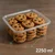 400 Pcs, 2250 ml Transparent Hinged PET Container for Meal, Snacks, Cookies Packaging