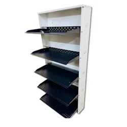 Expert 5.57 x 2.31 x 1 Feet 5 Shelves Wall Mounted Shoe Rack (Black & Ivory Color)