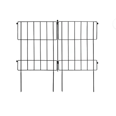 Ecofynd 10 Pack Decorative Garden Fence 2.3ft(H) X 11ft(L), Rustproof Metal Wire Fencing Flower Bed Animal Barrier