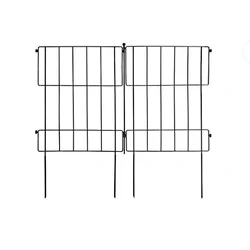 Ecofynd 10 Pack Decorative Garden Fence 2.3ft(H) X 11ft(L), Rustproof Metal Wire Fencing Flower Bed Animal Barrier