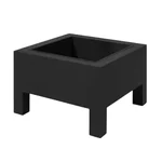 Square Metal Fire Pit with Stand, 70 cm Wide and 40cm Height, Metal Square Black Fire Pit