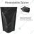 100gm, 10 x 17cm 112 Micron Black Color Matt Finish Ziplock Pouch for Dry Fruits, Tea/Coffee Powder and Spices (Pack-50 Pcs )