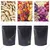 100gm, 10 x 17cm 112 Micron Black Color Matt Finish Ziplock Pouch for Dry Fruits, Tea/Coffee Powder and Spices (Pack-50 Pcs )