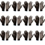 Delight Pack of 12 MPU12-B Black PU Coated Gloves