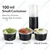 150 Pcs, 100ml Reusable Black Container with Transparent Lid Ideal for Meal Prep and Takeaway