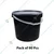 90 Pcs, 4500 ml Black Round Biryani Bucket