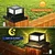 Premium Quality 2 W, 4 LED, Black Solar LED Light, Post Light, Outdoor Waterproof Light, Automatic Energy Saving ABS Lamp