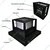 Premium Quality 2 W, 4 LED, Black Solar LED Light, Post Light, Outdoor Waterproof Light, Automatic Energy Saving ABS Lamp