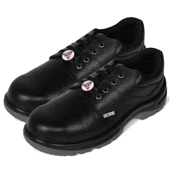 ACME Eris Pack of 1, 5, 10 Steel Toe with Double Density PU Sole, Low Ankle Leather Safety Shoe CE & ISI Certified(Pack-1 pair,Size-6)