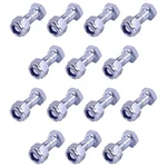 SBJ 36 Pieces of Blade Bolt (7/16 x 1.25 inch) with Nylock Nut for Tractor Rotavator, NR249