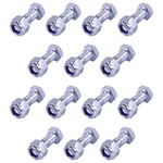 SBJ 36 Pieces of Blade Bolt (12 x 35 mm) with Nylock Nut & Spring Washer for Tractor Rotavator, NR247